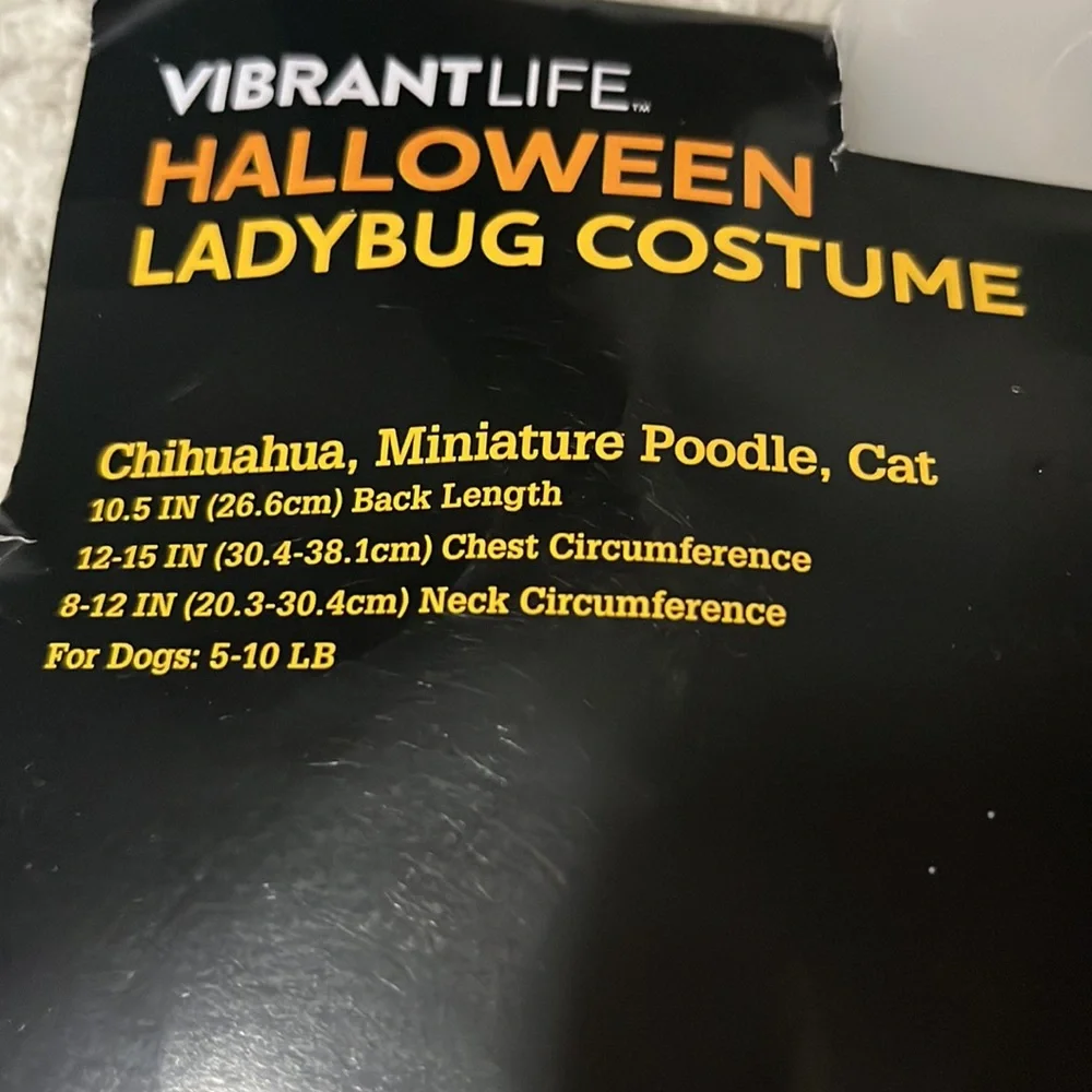NWT Cat or dog sequin ladybug costume